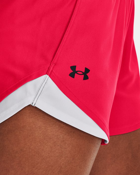 Women's UA Play Up Graphic Shorts, Red, pdpMainDesktop image number 3